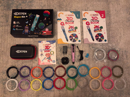 3D Pen Super Kit _ مجموعة القلم ثلاثي الأبعاد الاحترافية