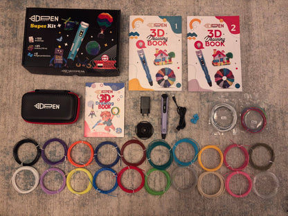 3D Pen Super Kit _ مجموعة القلم ثلاثي الأبعاد الاحترافية